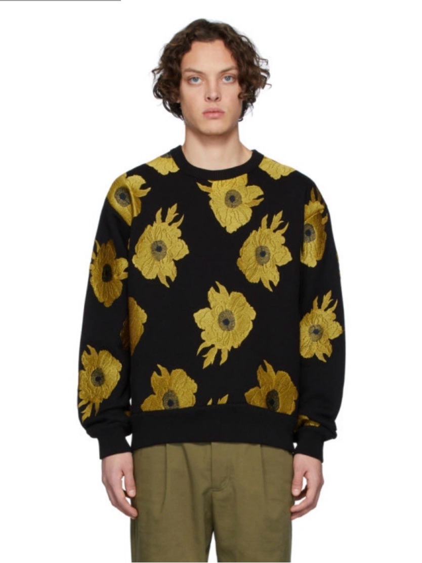 Dries Van Noten Floral Sweatshirt Sz S